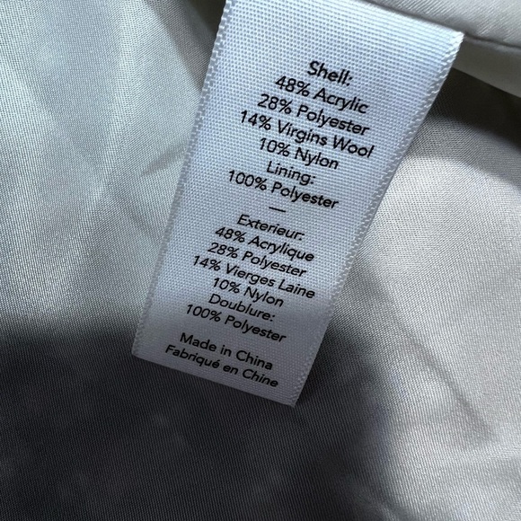 Elizabeth and James New York Bebe Boucle virgins wool coat women size large - Picture 5 of 7